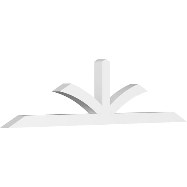 Ekena Millwork Richland Architectural Grade PVC Gable Bracket, 96"W x 24"H x 4"D x 4"F, 6/12 Pitch GBP096X24X0404RIC00 - main